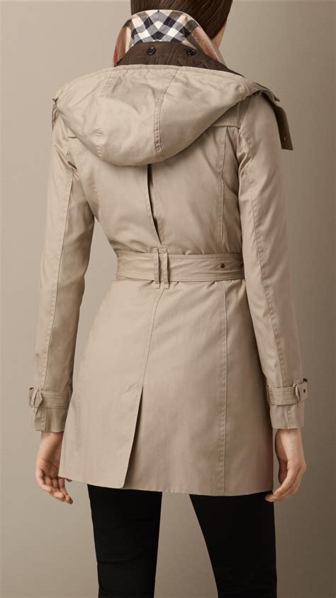 burberry brit hooded trench coat with warmer|trench coat burberry femme.